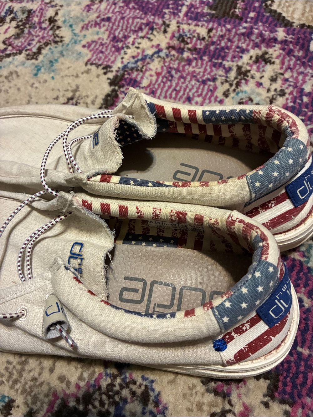 Hey Dude American slip ins in men’s size 15 - Picture 2 of 6